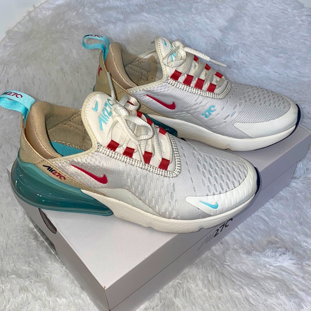 Women’s Nike Air Max 270 size 7.5 Color: Sail/ Archaeo pink copa-Rattan.